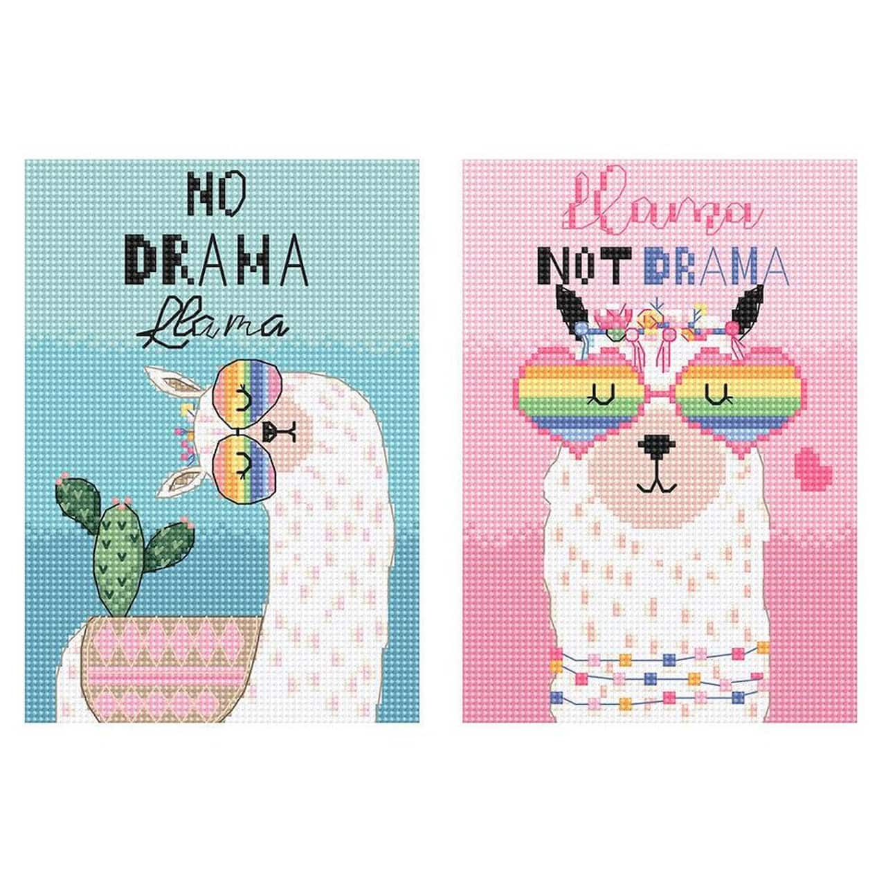 Letistitch No drama Llama Counted Cross Stitch Kit